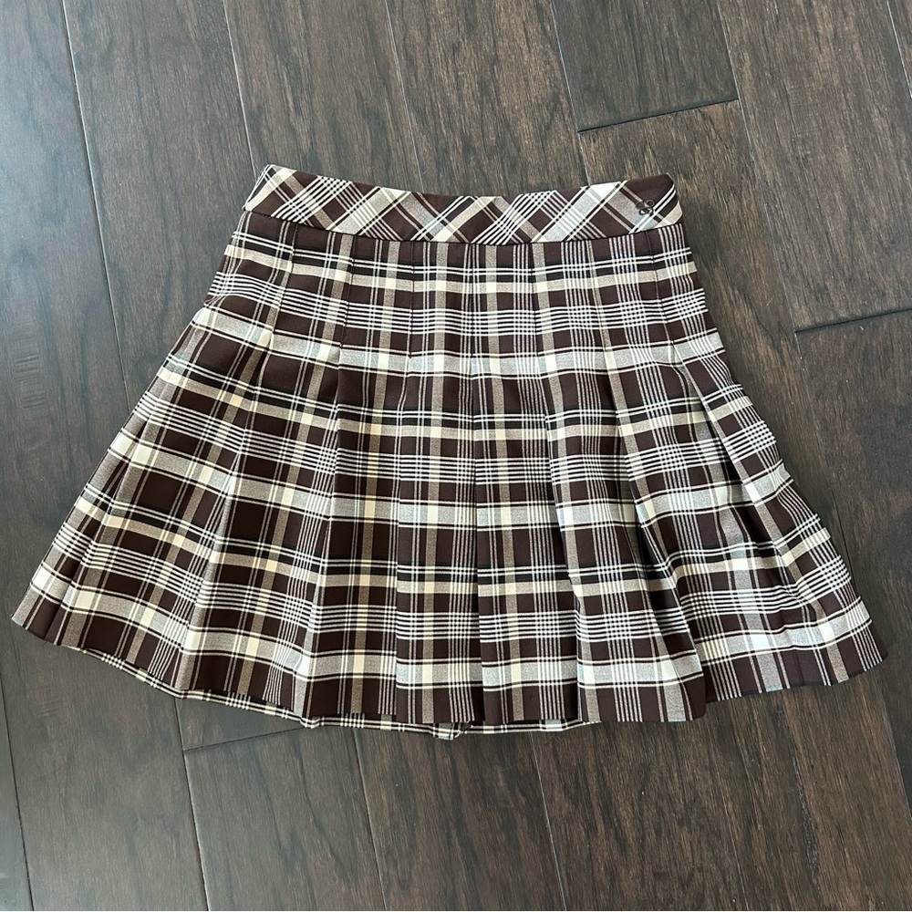 Aritzia Sunday Best Pleated Olive MicroSkirt